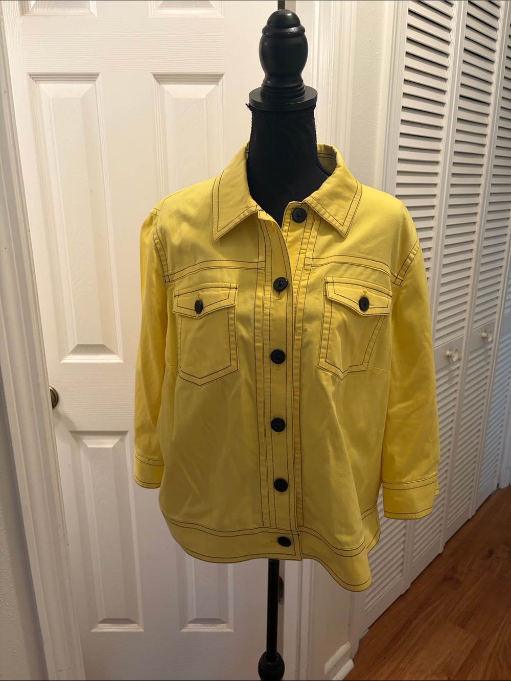 Hearts of Palm Sunny Yellow Button-Front Jacket